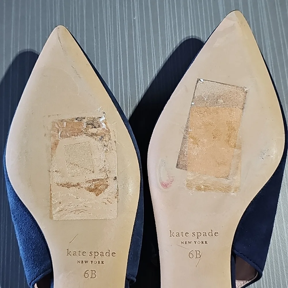 Kate Spade Veronica Suede Navy Flats In Size 6B Excellent Pre-Owned Condition‎